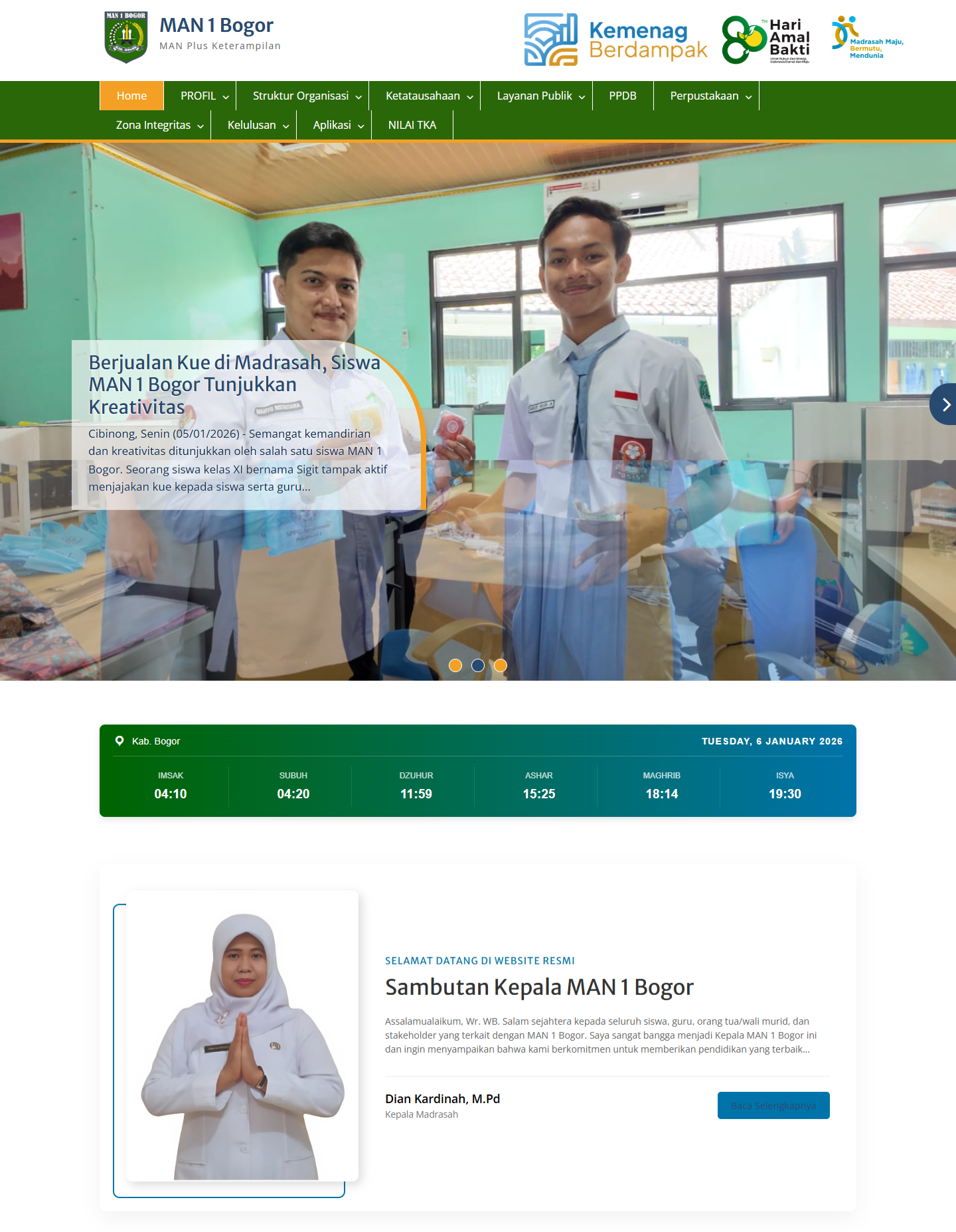 Pengelolaan Web Sekolah Tahunan