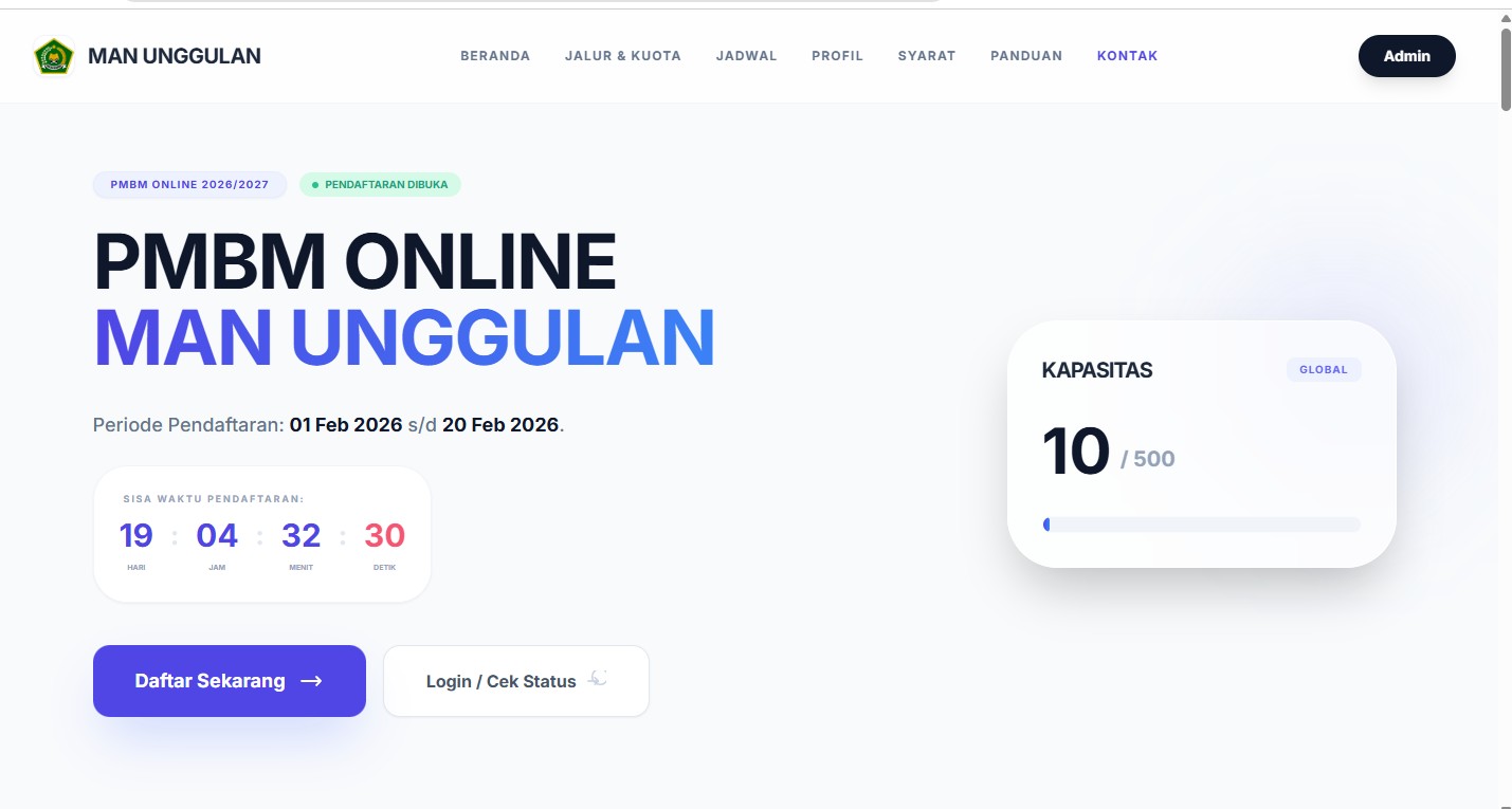 Source Aplikasi PPDB / PMBM Online Premium Madrasah dan Sekolah Paling Lengkap dan Dinamis